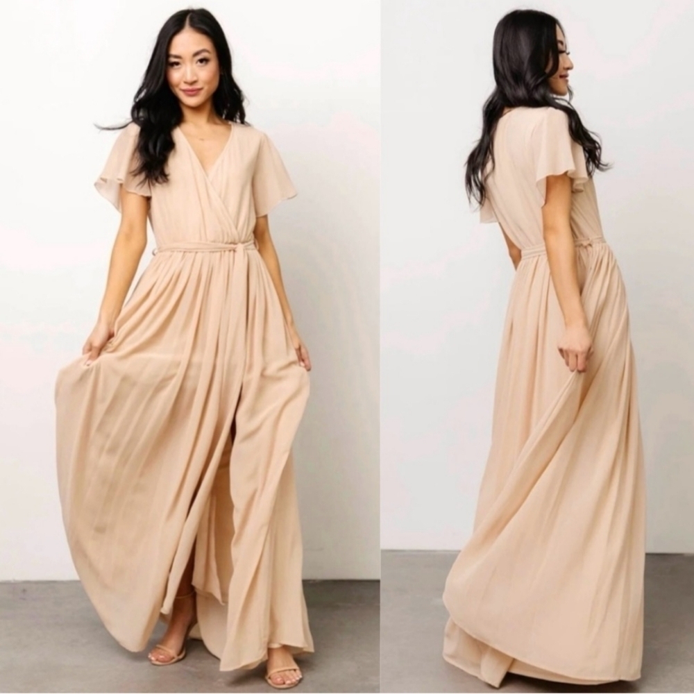 Baltic Born Kristina Maxi Dress In Natural Women's Size Small
